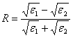 Formule reliant le % de l'onde rflchi aux constantes dilectriques pour la mthode du Radar.